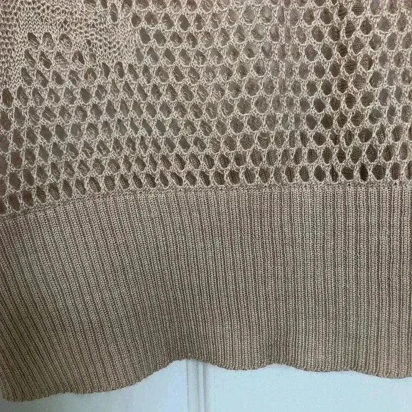 Tricotto Peach/Pink Mesh Cardigan Size  Small - Picture 3 of 16